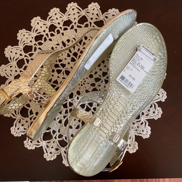 Rampage Reptile Gold Sandal Size 7 NWT - Picture 5 of 6